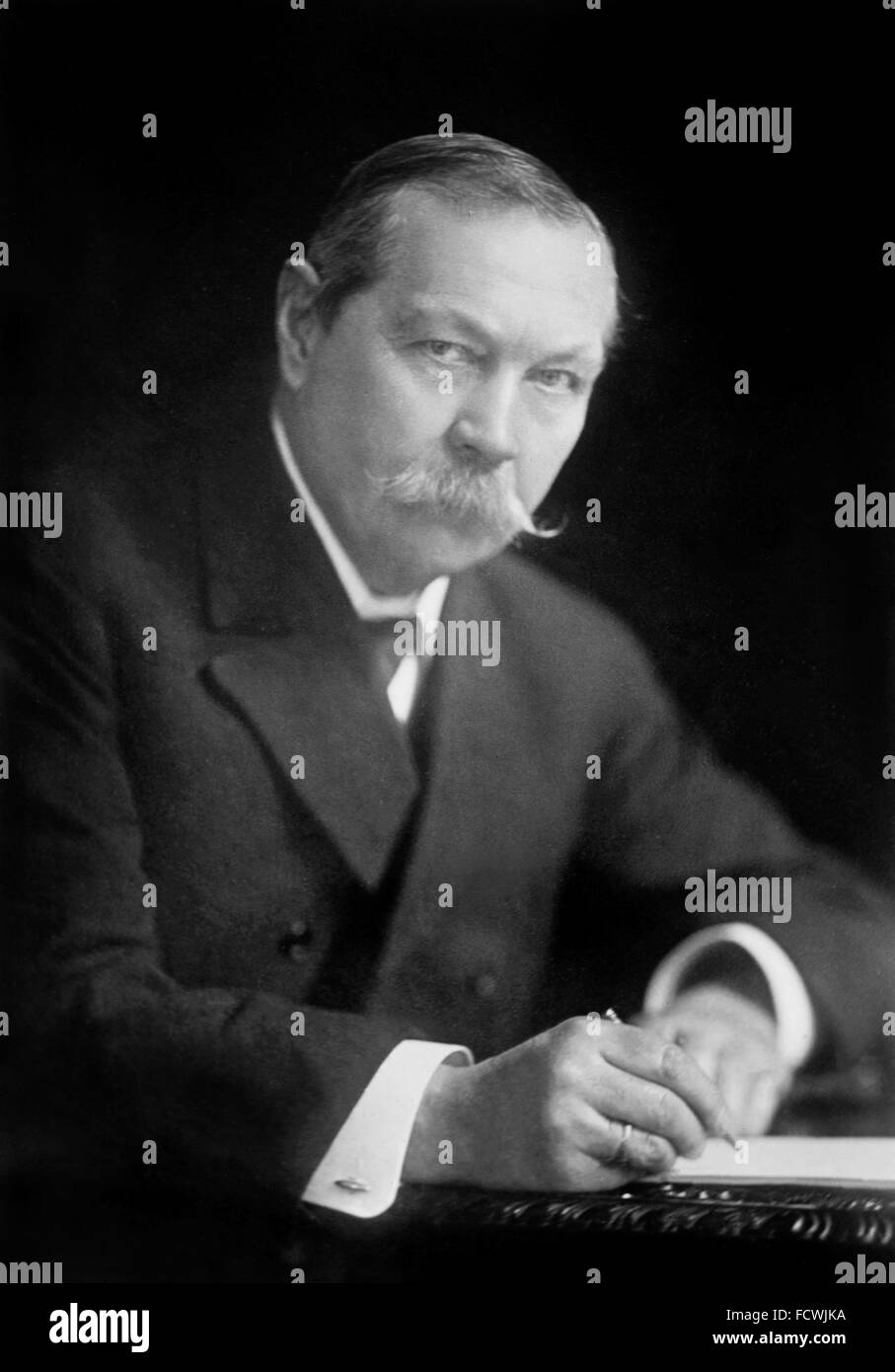 Arthur Conan Doyle. Portrait of the British writer and physician, Sir Arthur Conan Doyle Stock Photo