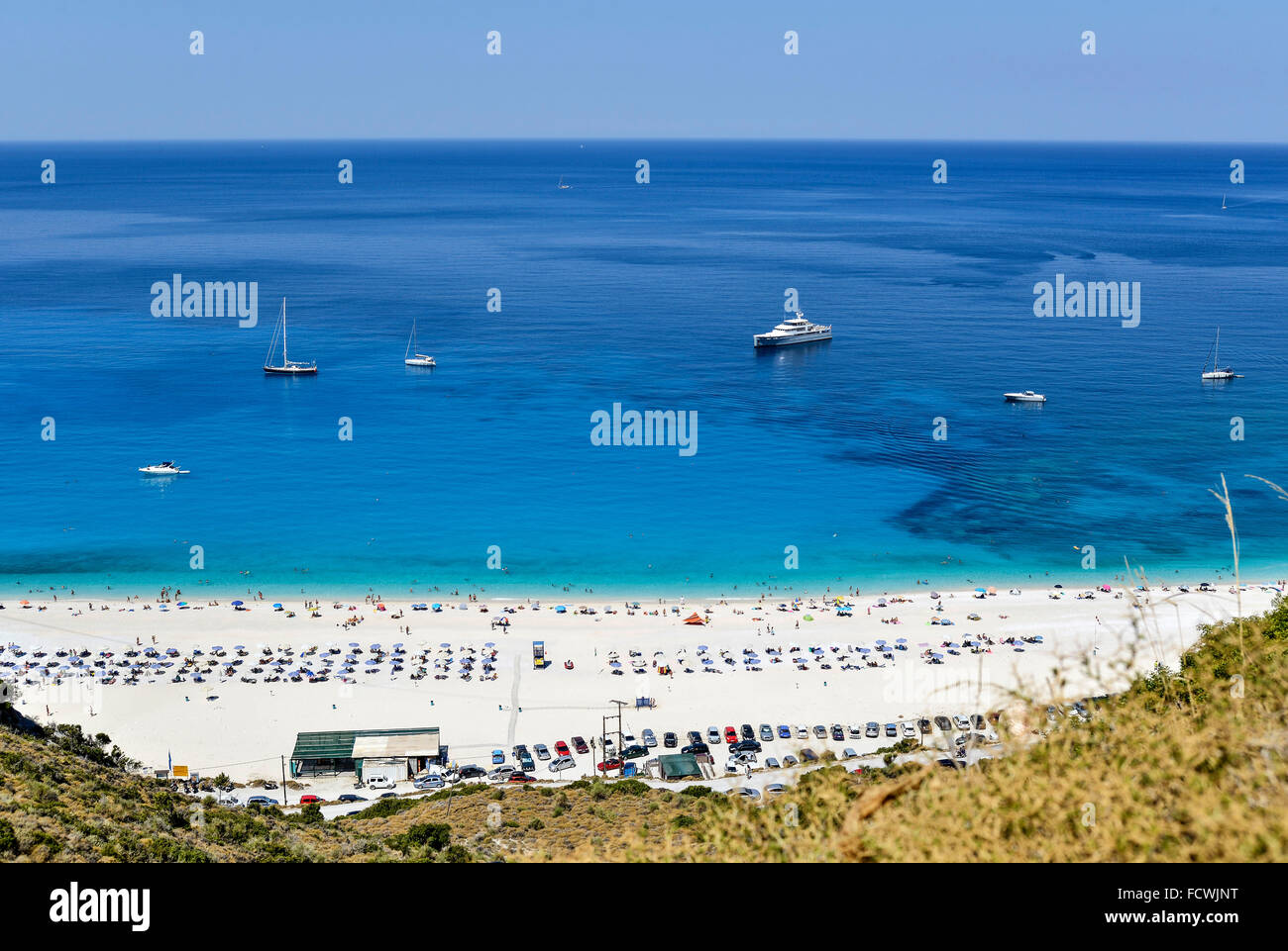 View of beautiful beach on Kefalonia island, Greece Stock Photo