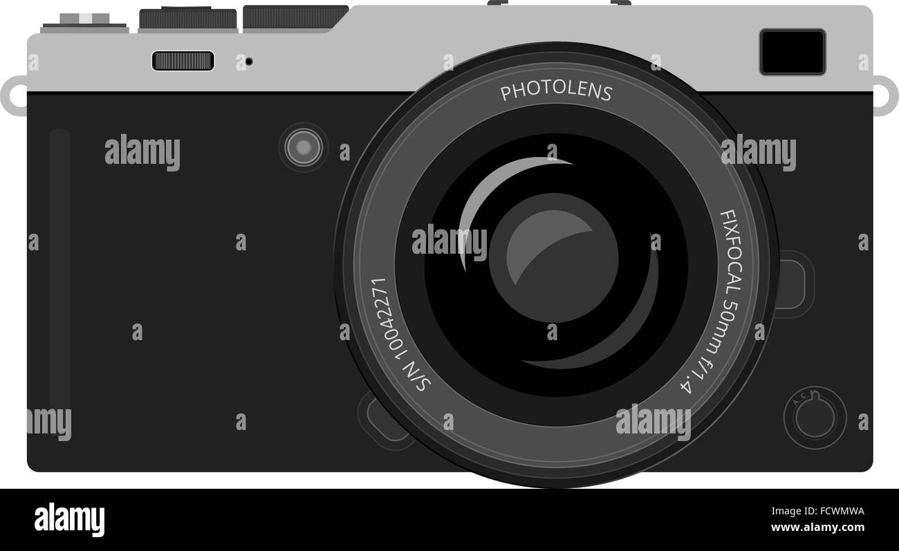 Mirrorless compact camera Stock Vector Image & Art image