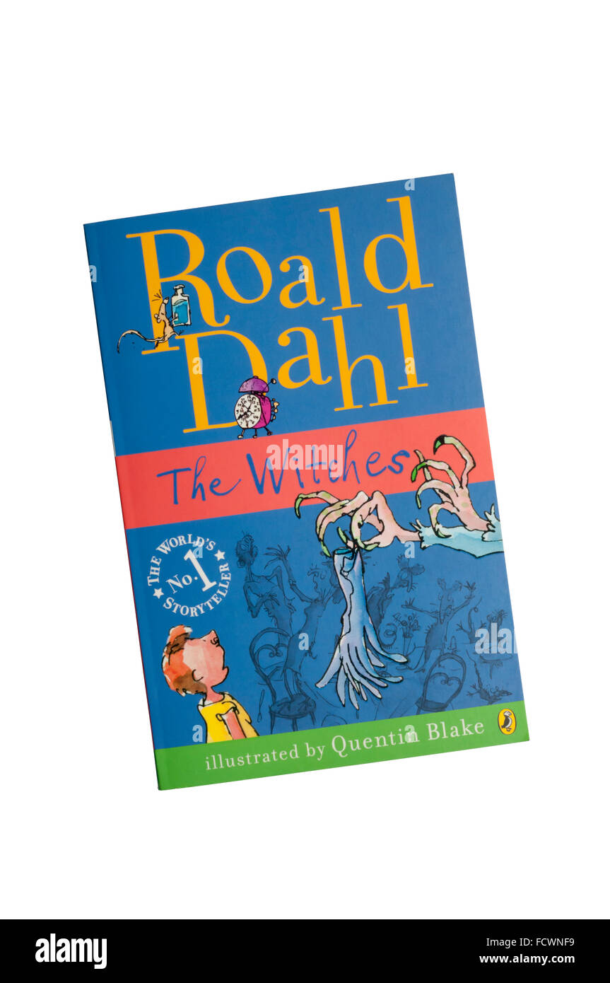 A paperback copy of The Witches by Roald Dahl with illustrations by Quentin Blake. Stock Photo
