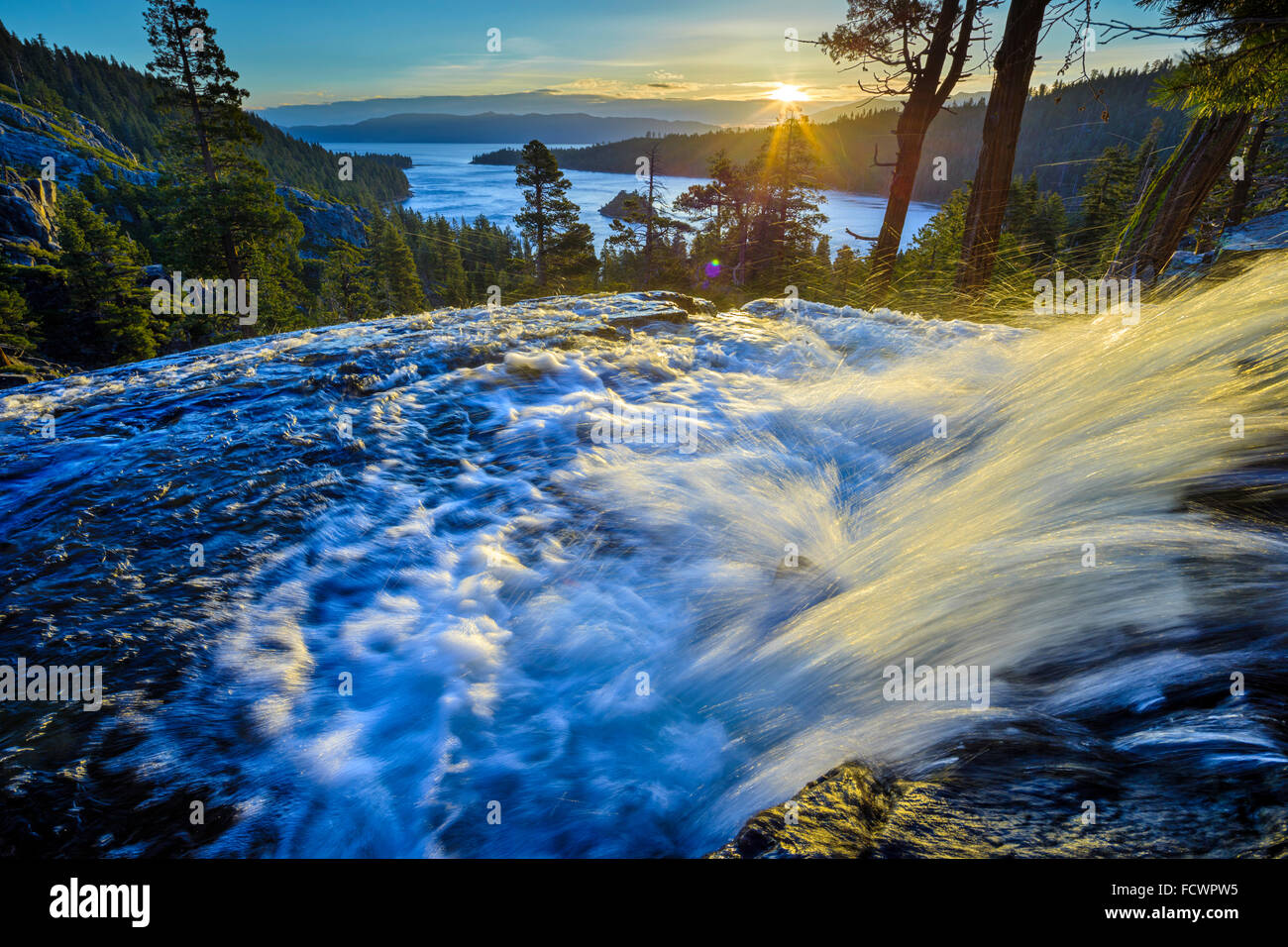 Eagle Falls at sunrise, Lake Tahoe Stock Photo - Alamy