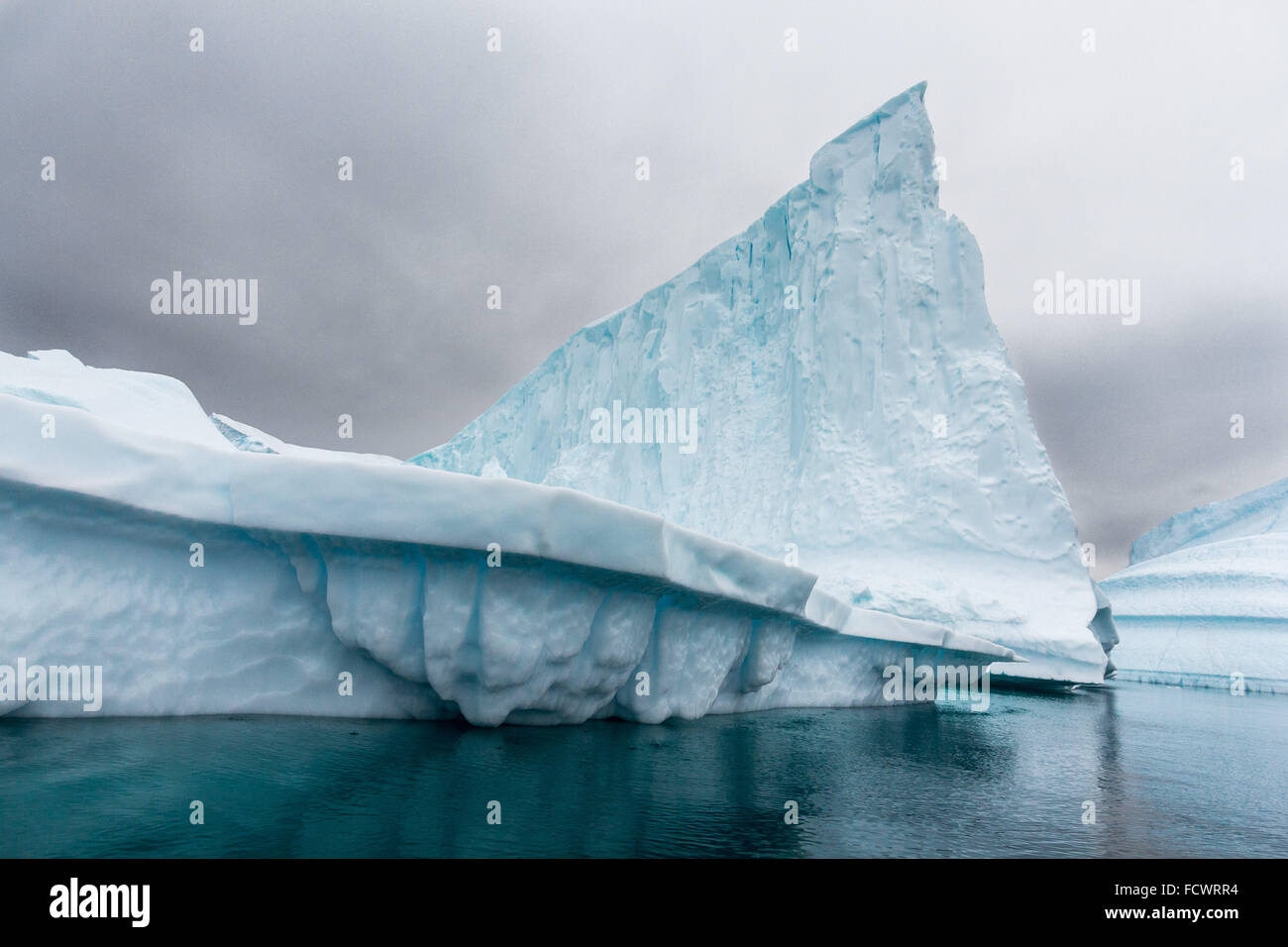 An iceberg in Scoresby Sound, Greenland Stock Photo