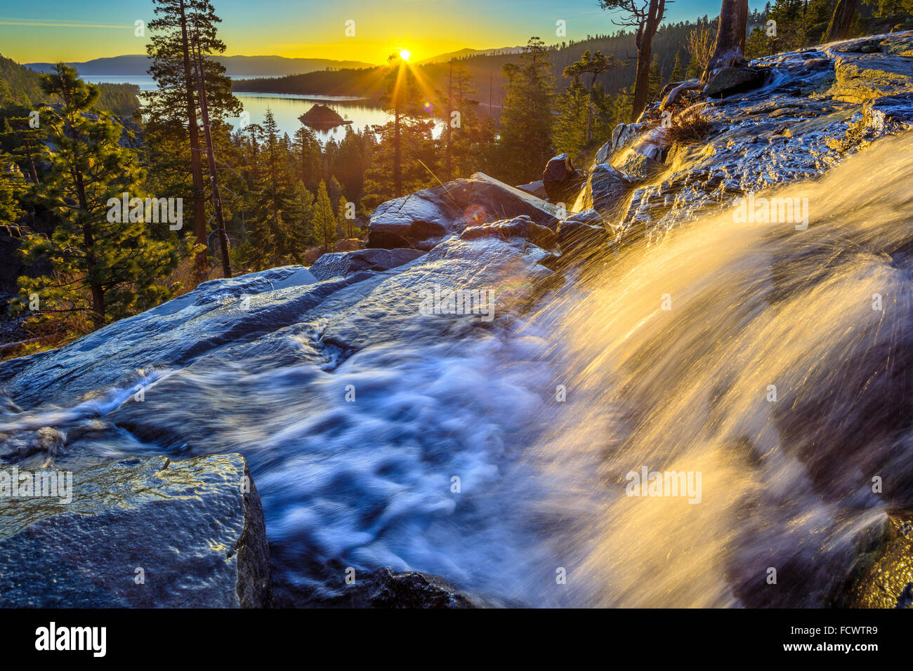 Eagle Falls at sunrise, Lake Tahoe Stock Photo - Alamy