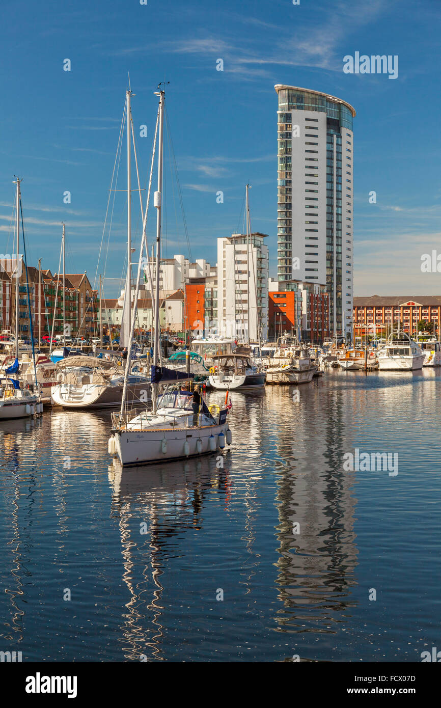 SWANSEA MARINA, SWANSEA, WALES, U.K Stock Photo Alamy