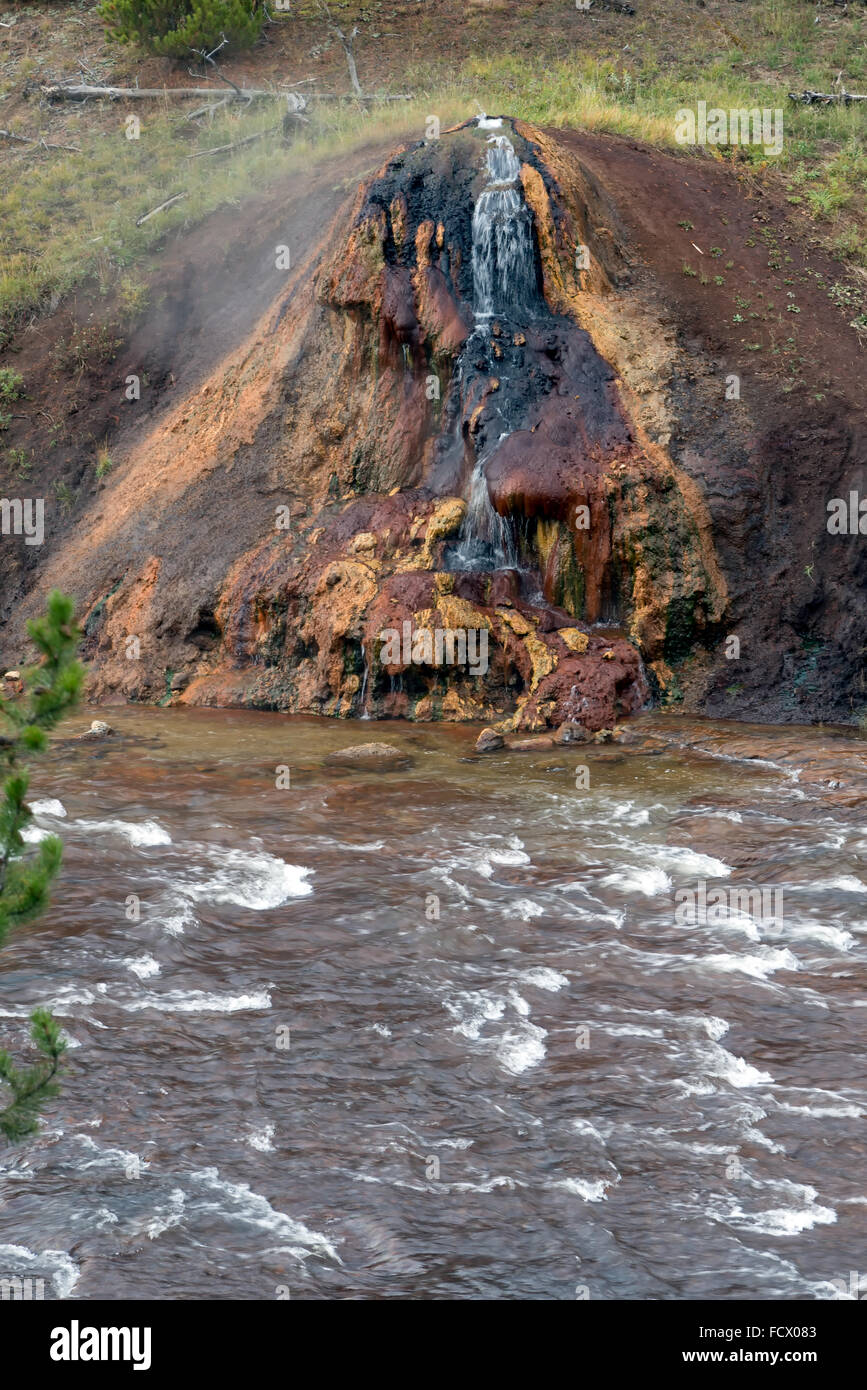 Chocolate Pot Yellowstone Stock Photo Alamy