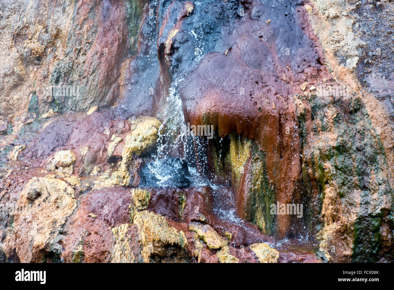 Chocolate Pot Yellowstone Stock Photo Alamy