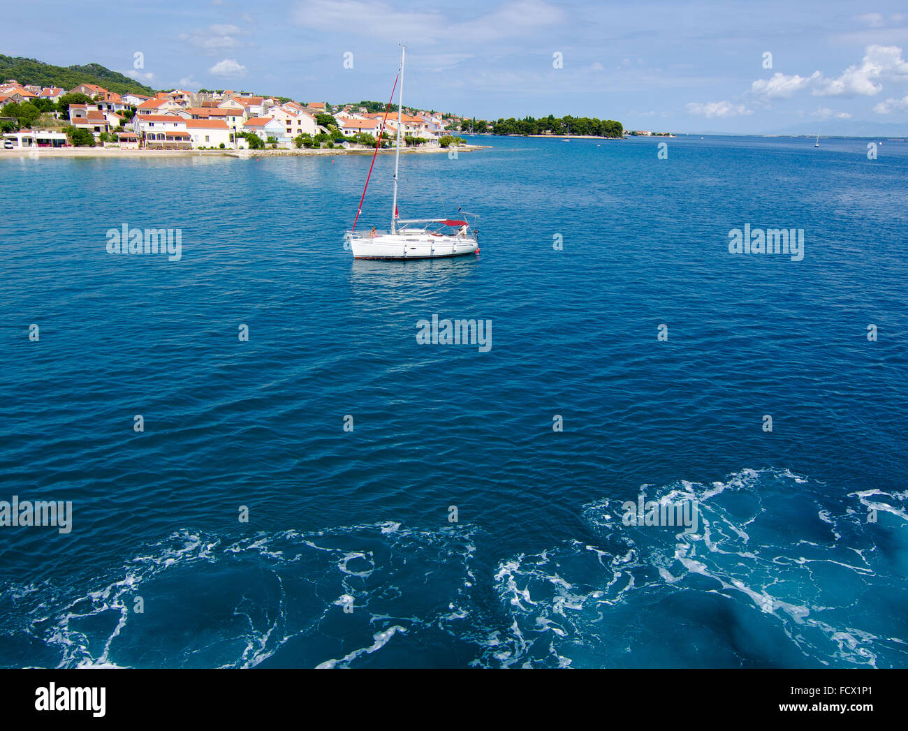 Boat trip from Zadar Croatia Stock Photo Alamy
