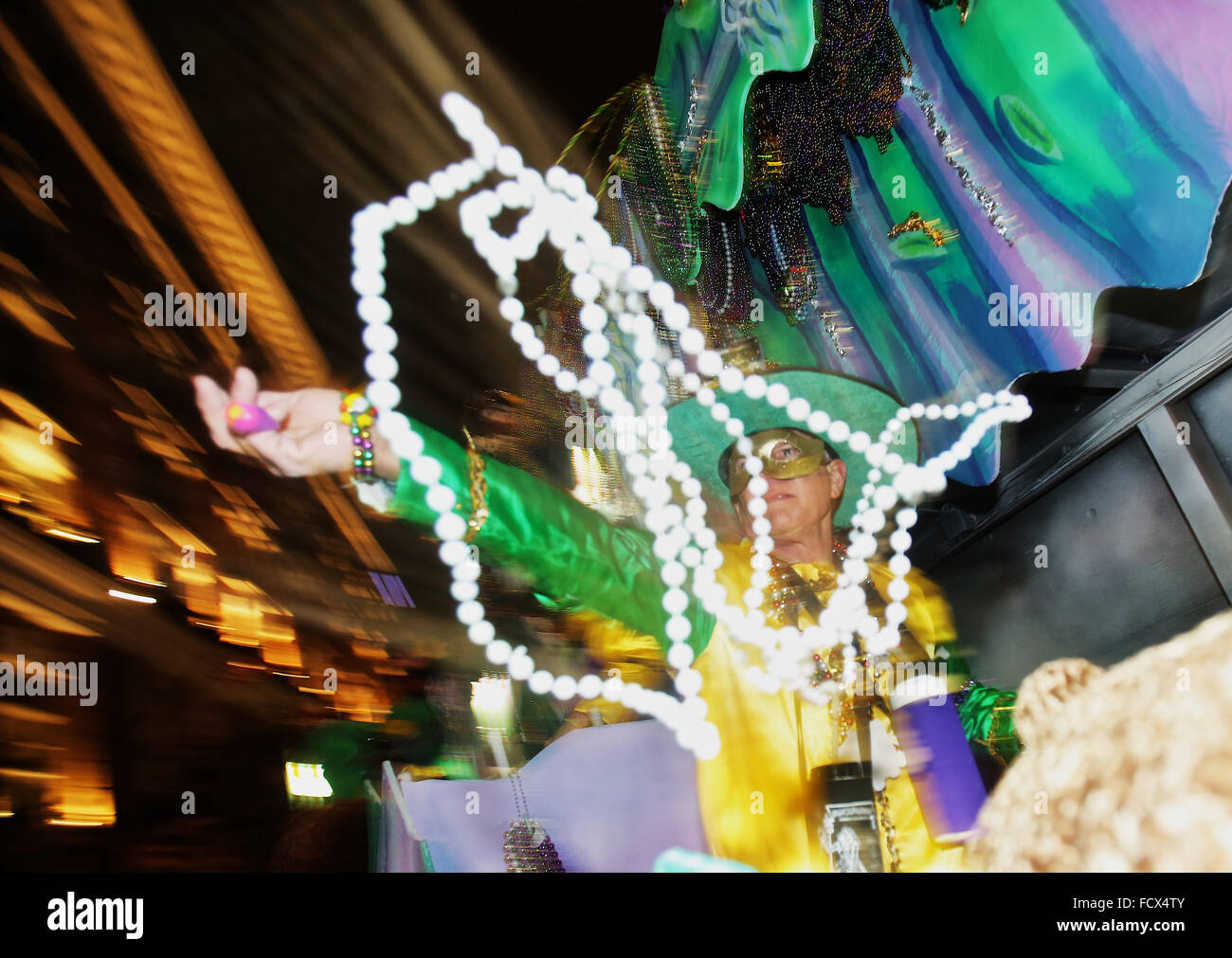 Mobile, ALABAMA, USA. 22nd Jan, 2016. A float rider with the Conde
