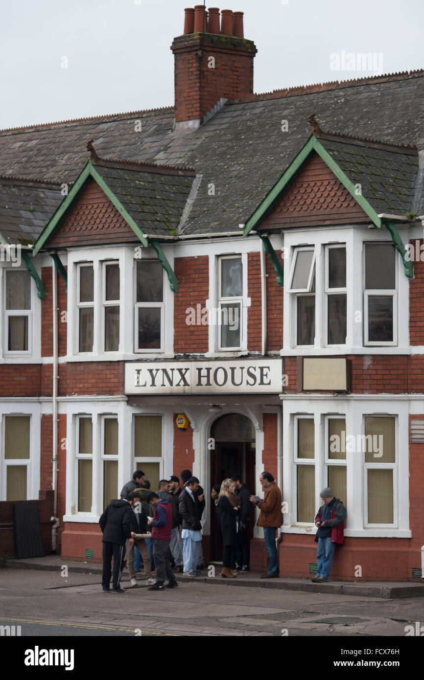 Lynx House in Cardiff, South Wales, which houses asylum seekers. Stock Photo
