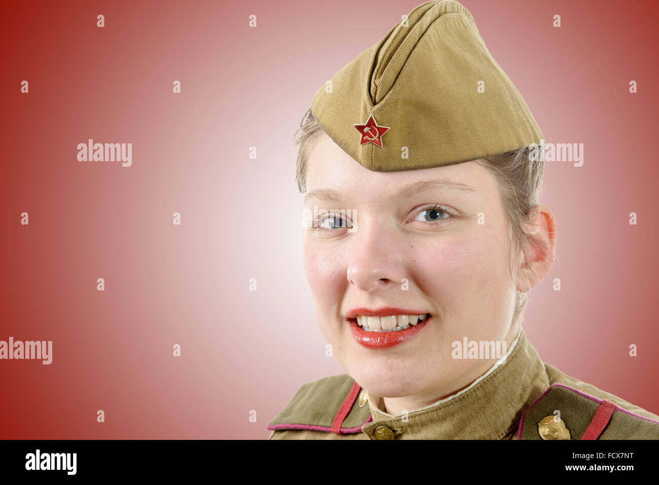 Young adult woman soviet uniform hires stock photography and images