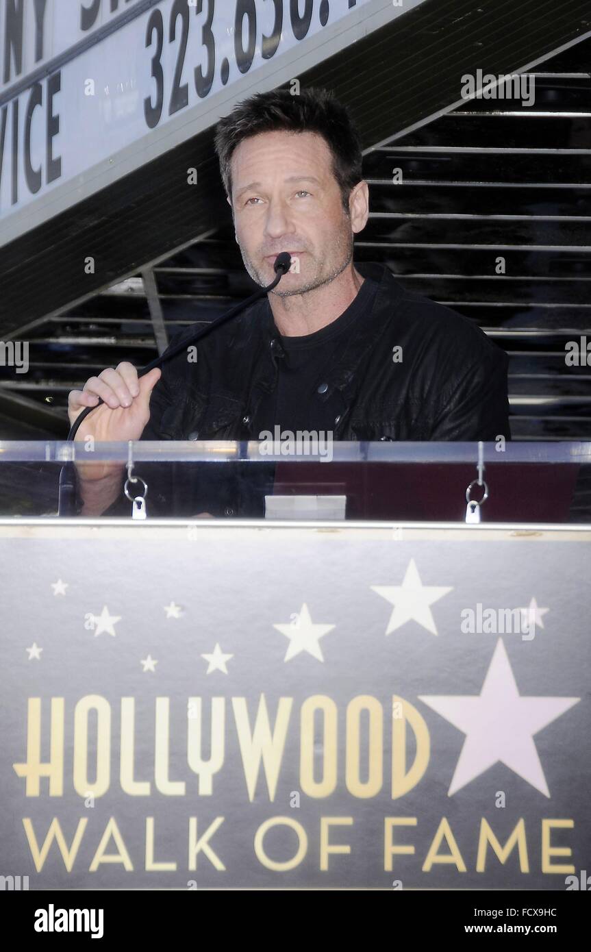 Los Angeles, CA, USA. 25th Jan, 2016. David Duchovny at the induction