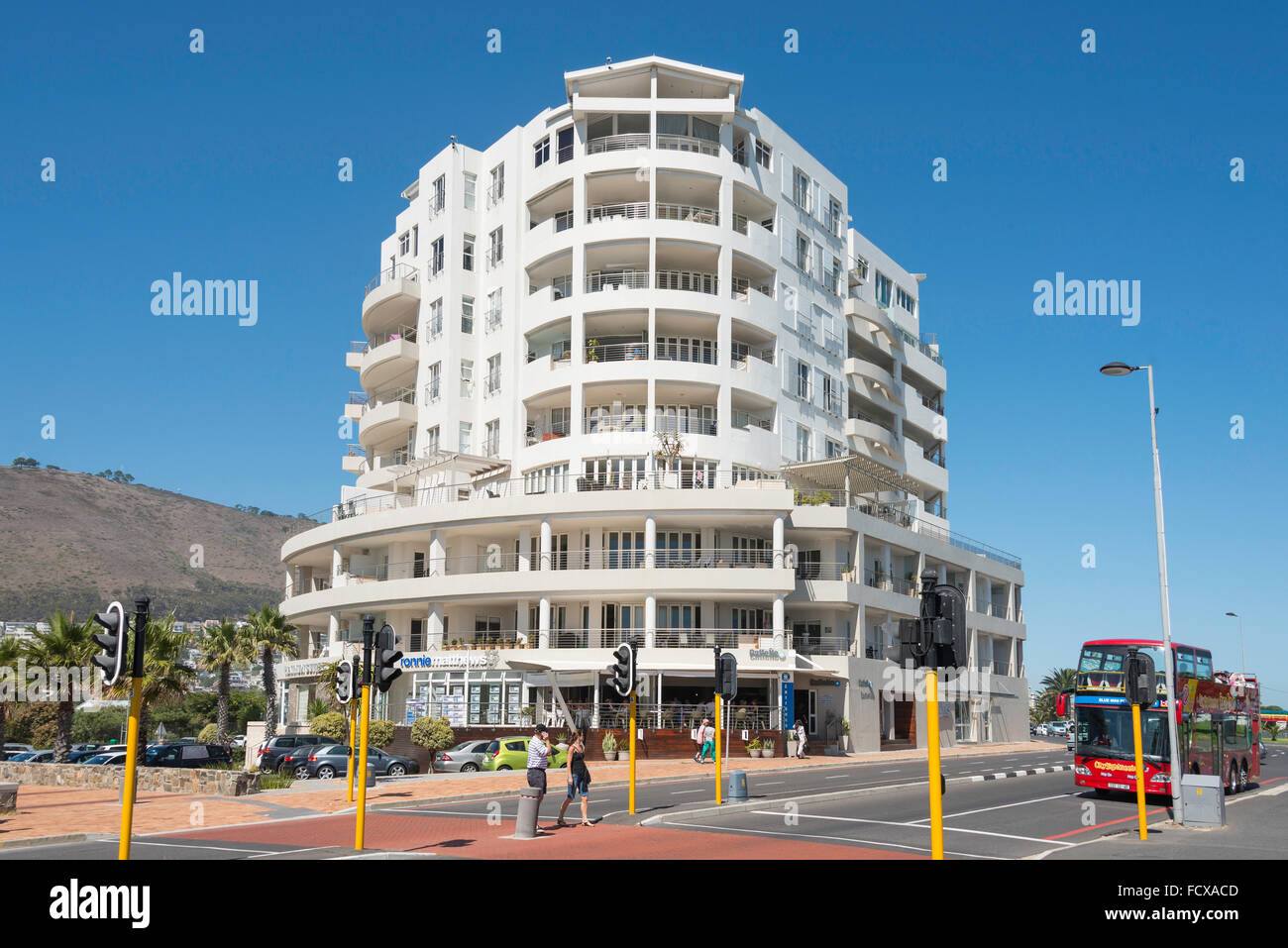 South Seas Studio Penthouse Building, Beach Road, Mouille Point, Cape Town, Western Cape Province, Republic of South Africa Stock Photo