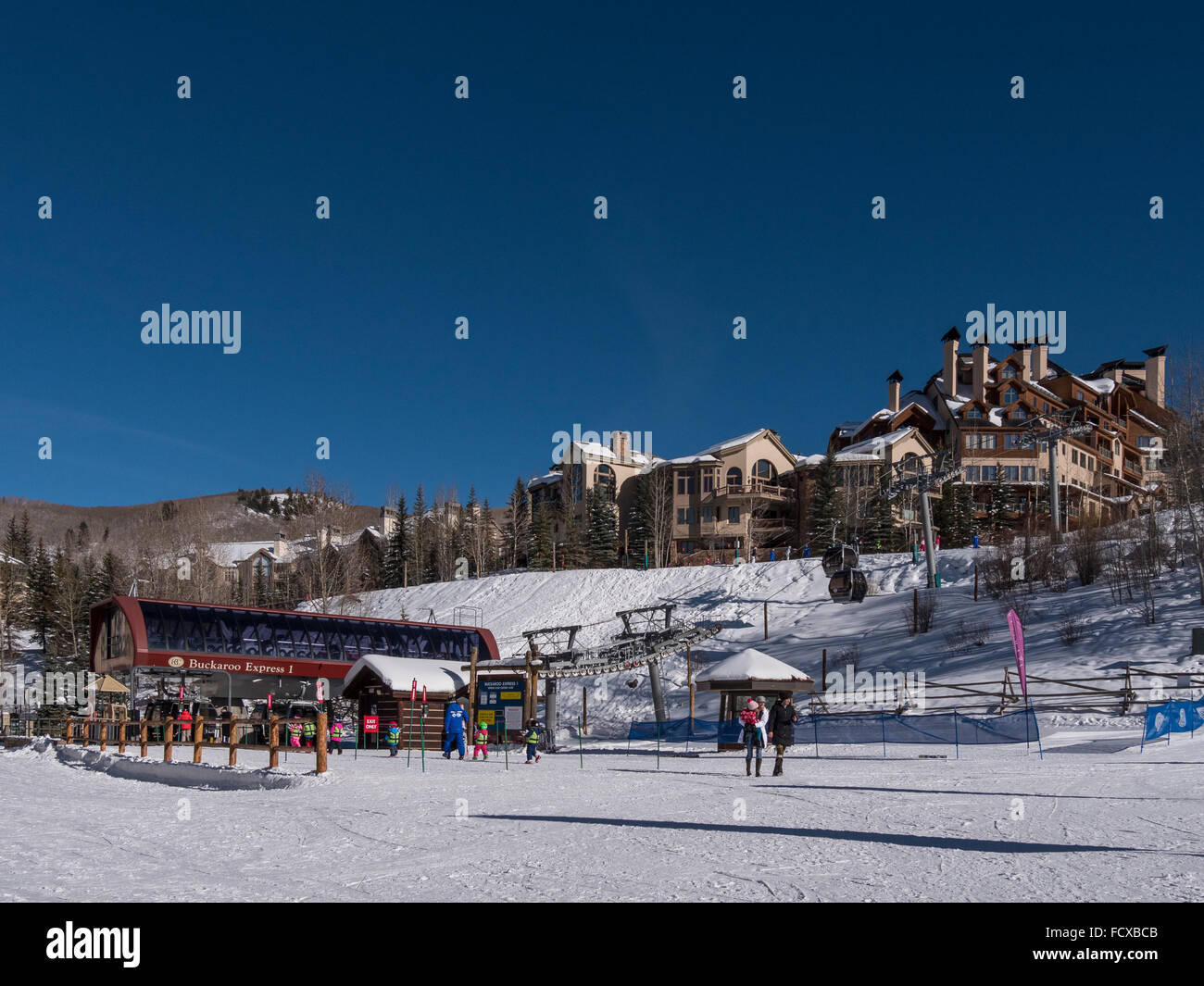 Base area and Buckaroo Express I gondola, Beaver Creek Ski Resort, Avon
