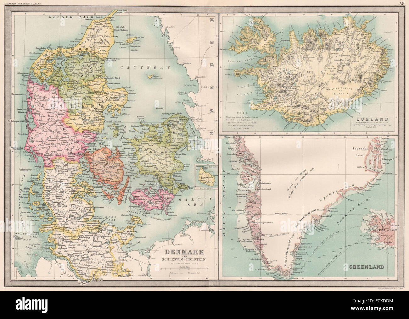 1864 map Schleswig-Holstein Denmark DENMARK Seat of War