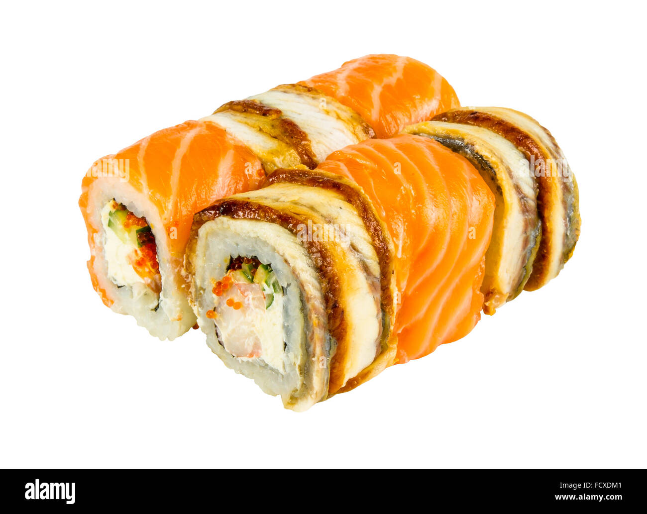 traditional japanese roll isolated on white background Stock Photo