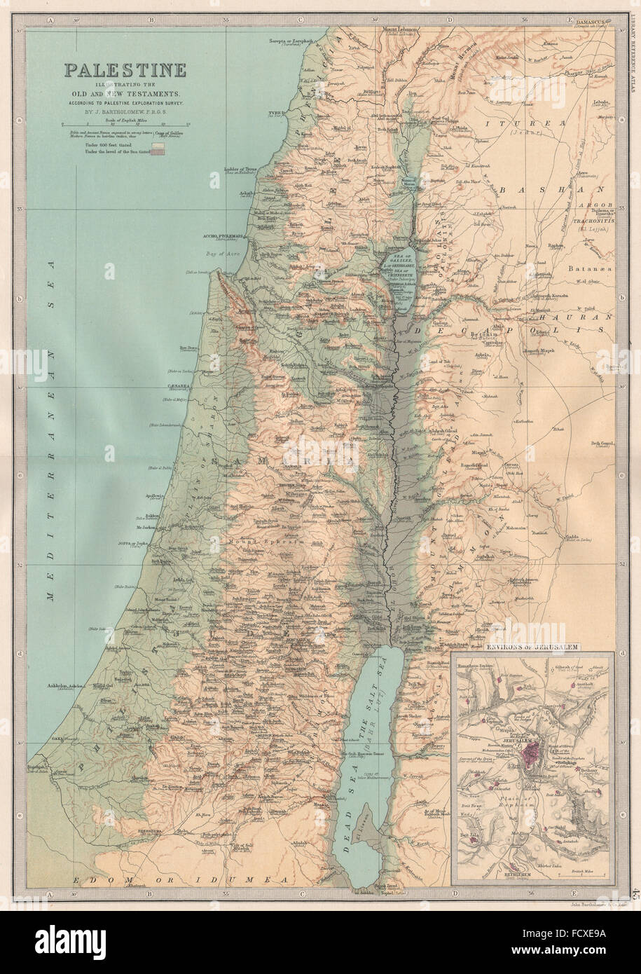 PALESTINE Old & New Testament names. Palestine Exploration Survey