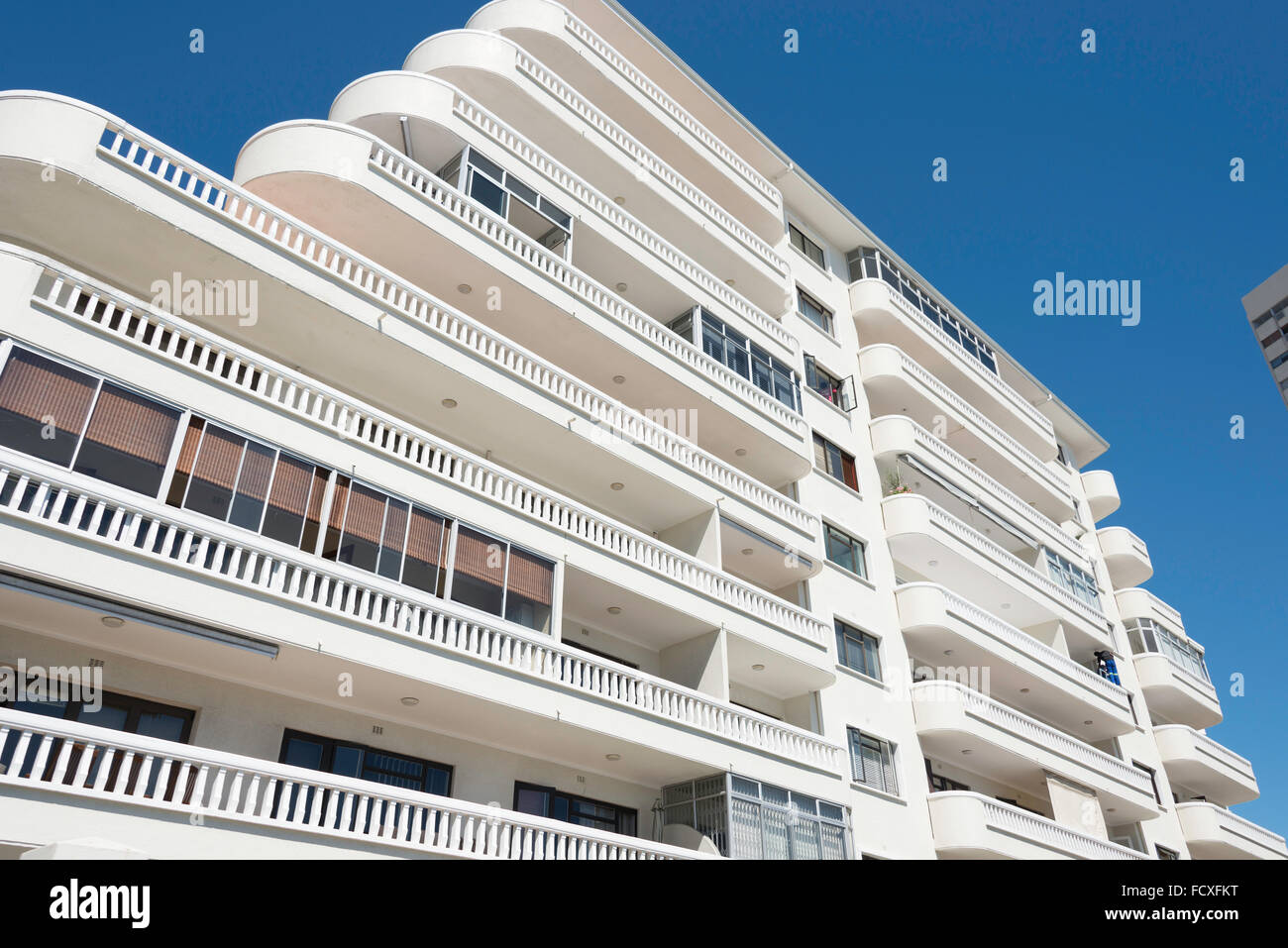 Seafront apartment building, Beach Road, Cape Town, Western Cape Province, Republic of South Africa Stock Photo