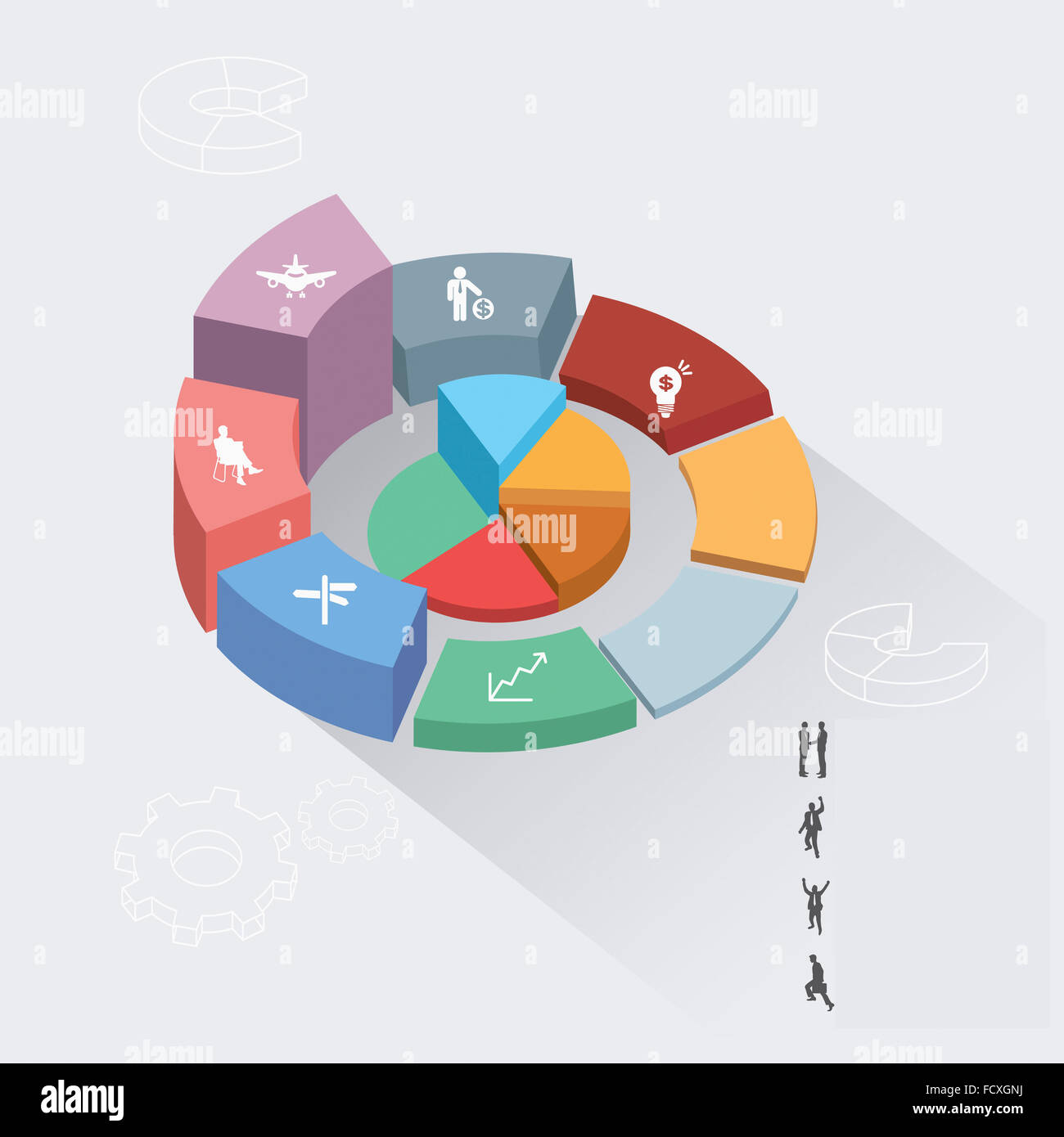 Infographic diagrams pie chart icons hi-res stock photography and ...