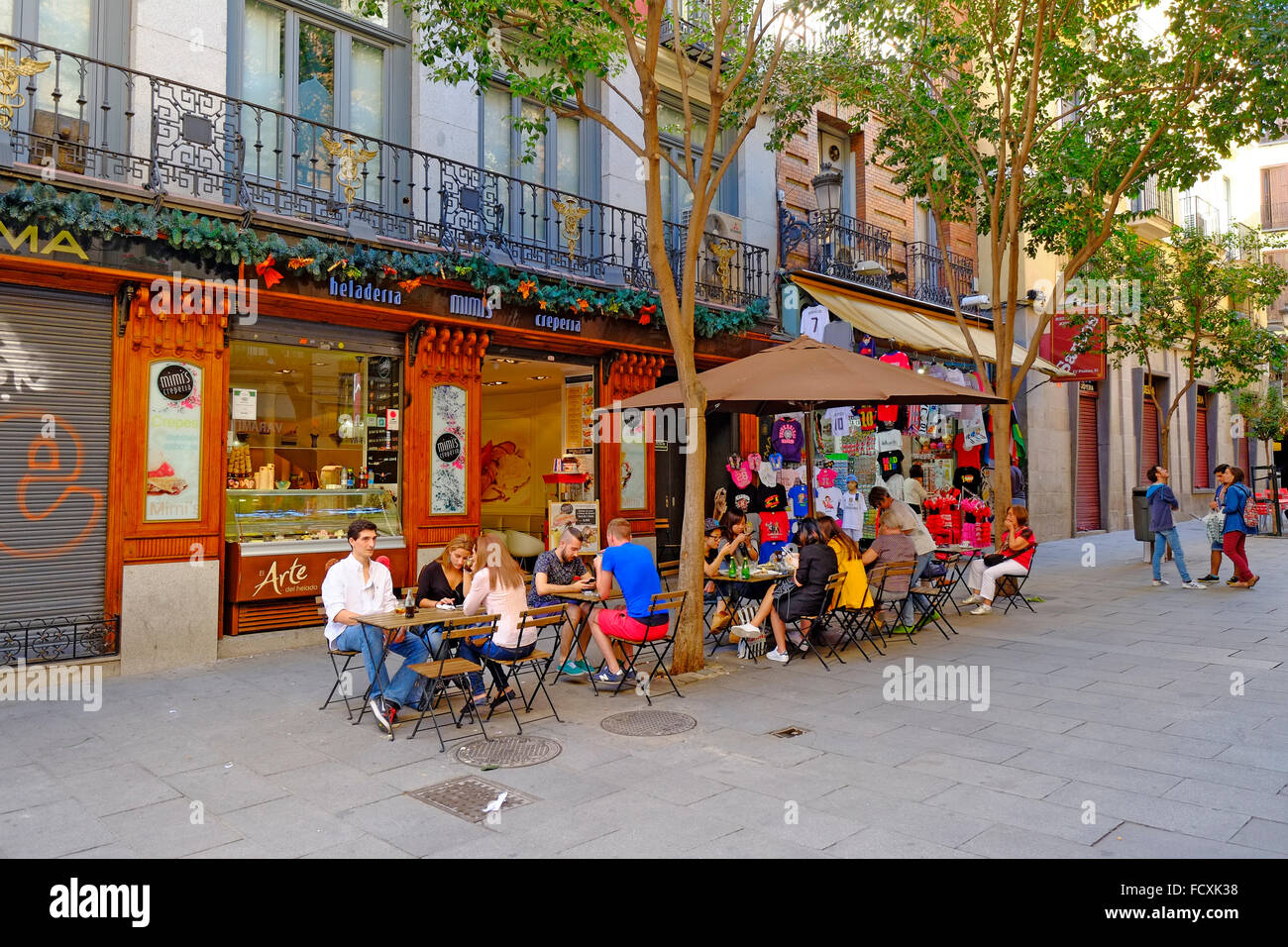 Al Fresco Cafe Restaurant Madrid Spain ES Stock Photo Alamy