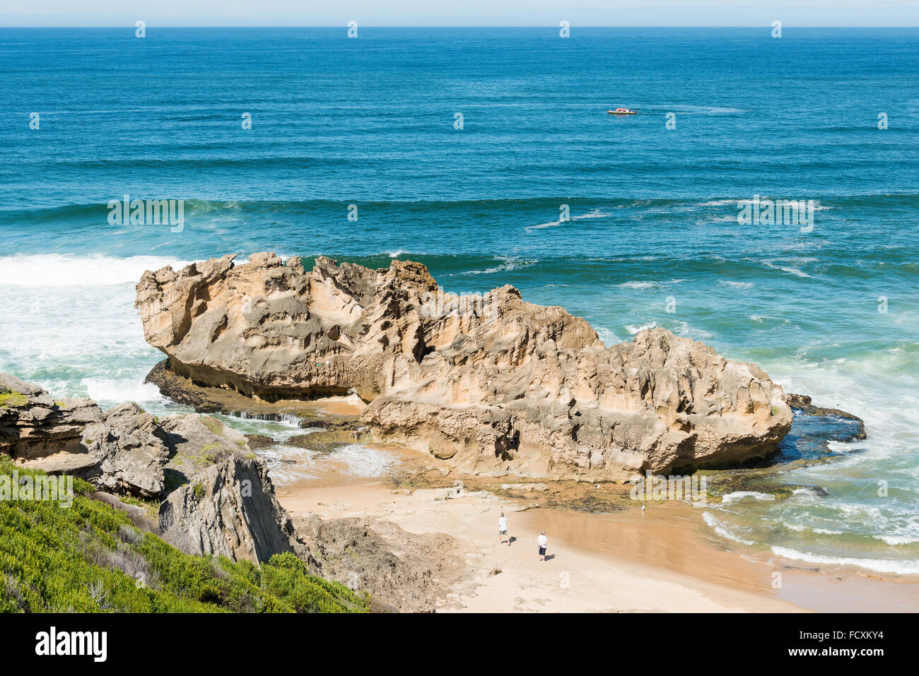 Beach and coast on Garden Route, Brenton-on-Sea, Eden District Municipality, Western Cape Province, Republic of South Africa Stock Photo