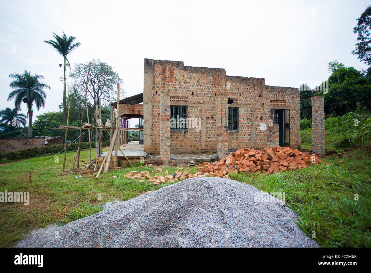Exterior view of the unfinished mosque in the village of Namayiba