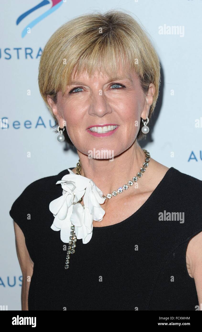 New York, NY, USA. 25th Jan, 2016. Julie Bishop in attendance for Chris