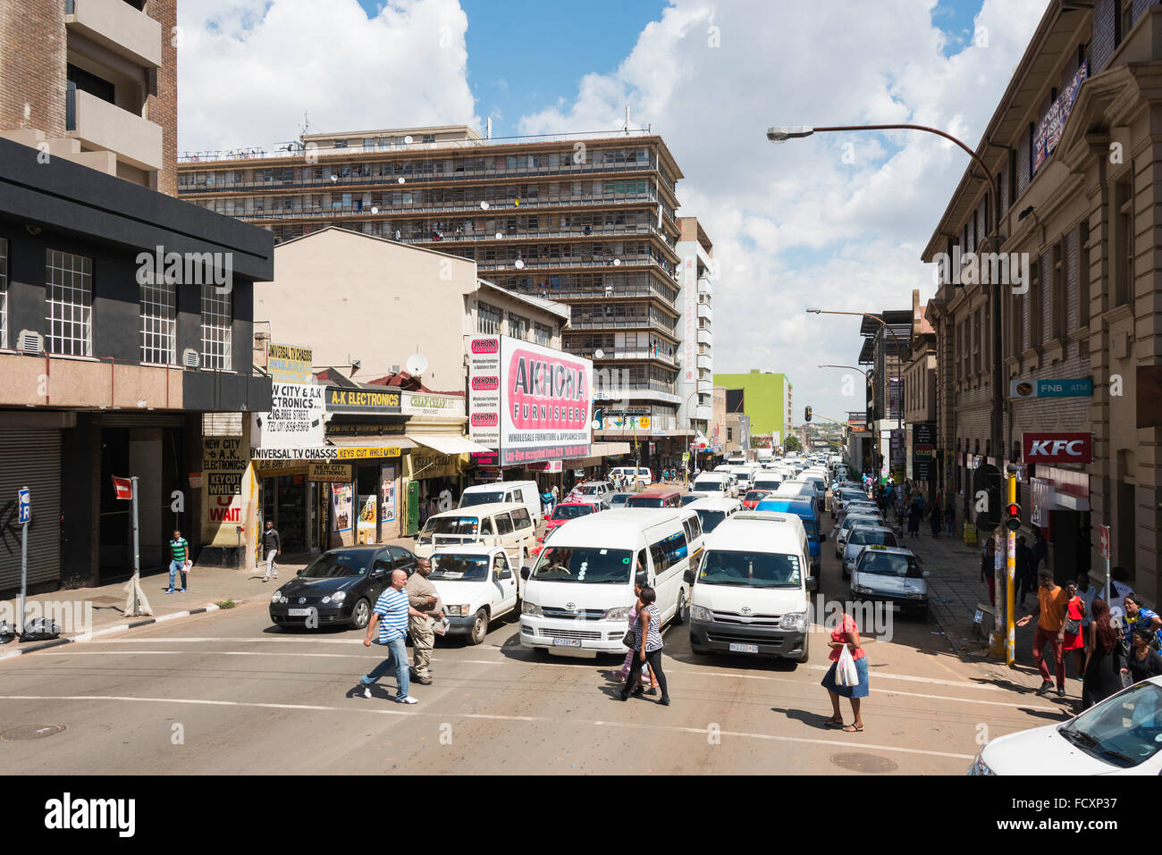 Lilian Ngoyi Street, Johannesburg, City of Johannesburg Metropolitan Municipality, Gauteng Province, Republic of South Africa Stock Photo