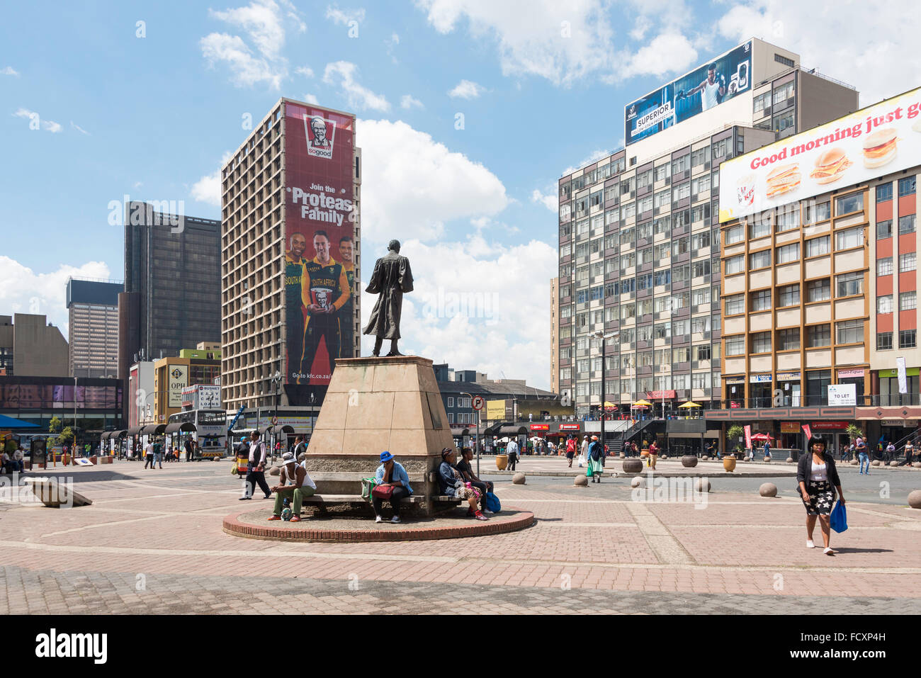 Gandhi Square, Johannesburg, City of Johannesburg Metropolitan Municipality, Gauteng Province, Republic of South Africa Stock Photo