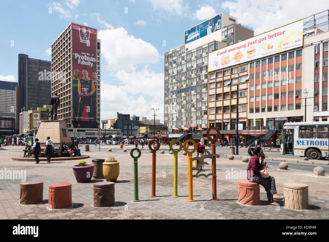 Gandhi Square, Johannesburg, City of Johannesburg Metropolitan Municipality, Gauteng Province, Republic of South Africa Stock Photo