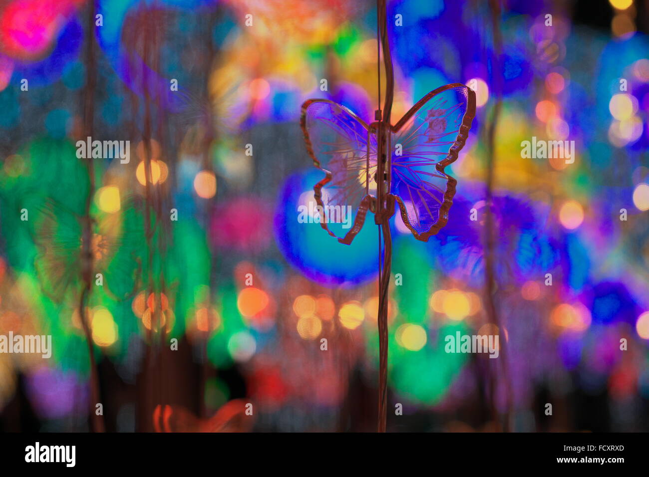 Bangkok, Thailand. 25th January, 2016. 'Light of Happiness' installation, Bangkok, Thailand. Credit:  Adrian Turner/Alamy Live News Stock Photo