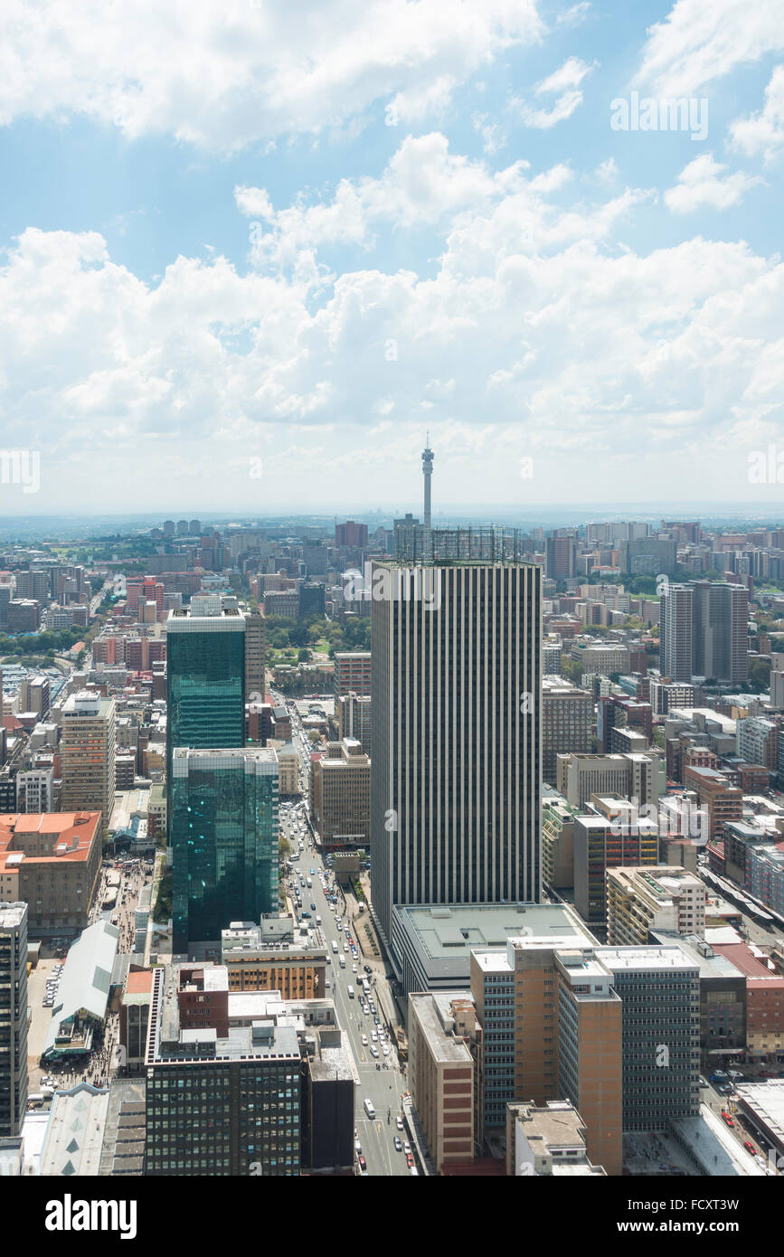 City CBD view from Carlton Centre, Johannesburg, City of Johannesburg Municipality, Gauteng Province, Republic of South Africa Stock Photo