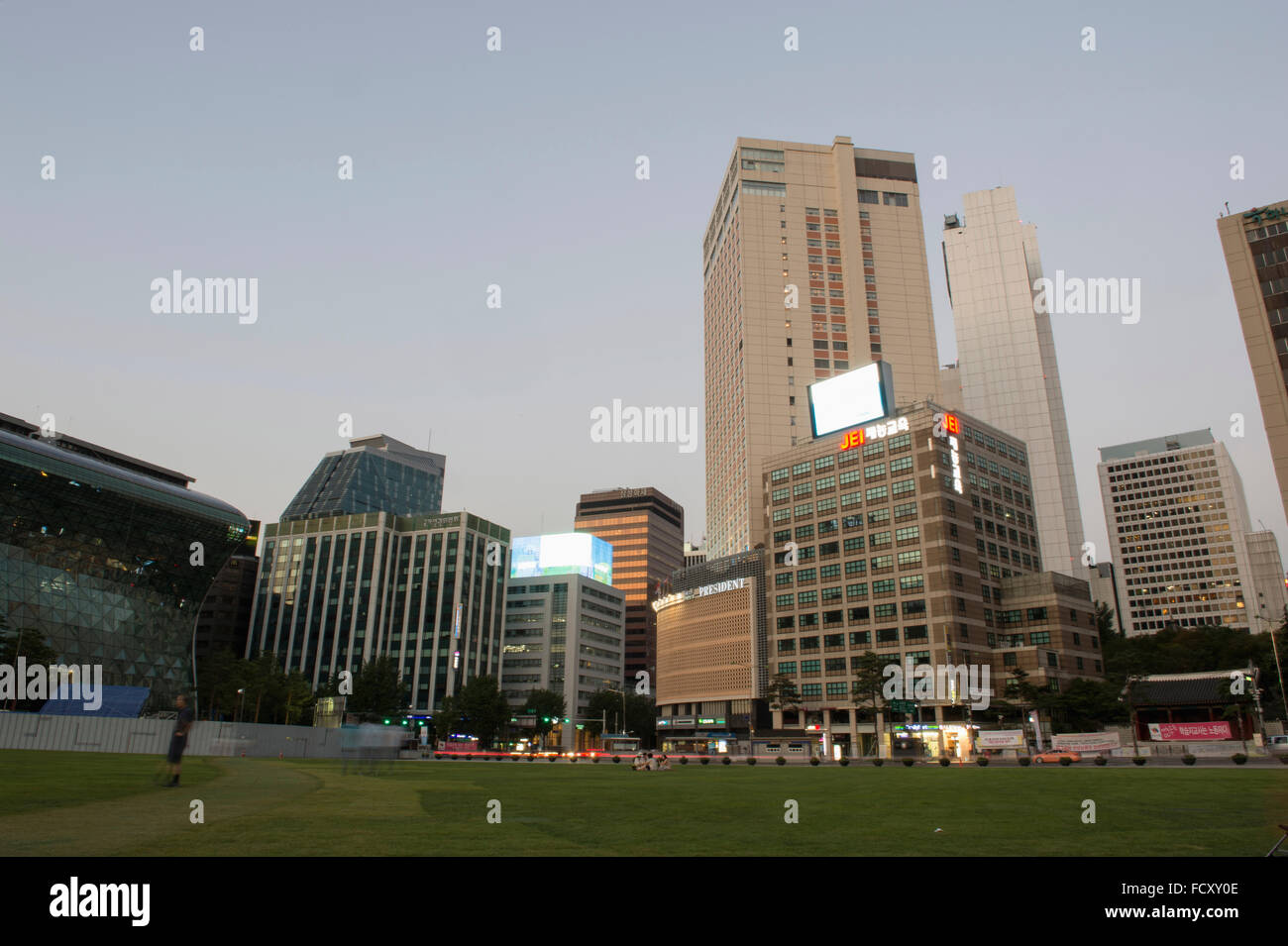 Scenery of Seoul Plaza in Korea Stock Photo - Alamy