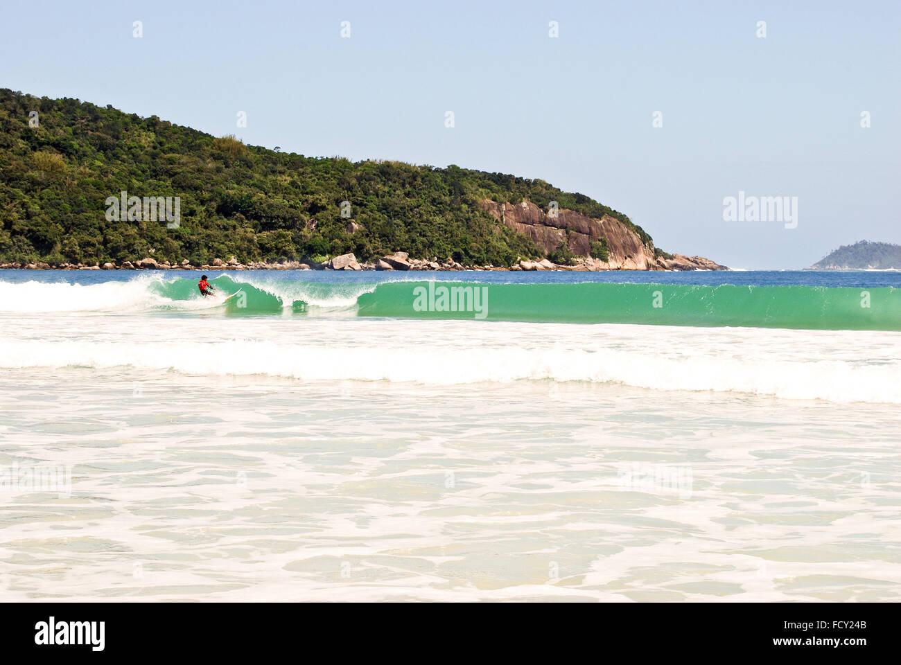 Ilha Grande Island: Beach Praia Lopes Mendes, Rio de Janeiro state, Brazil South America Stock Photo