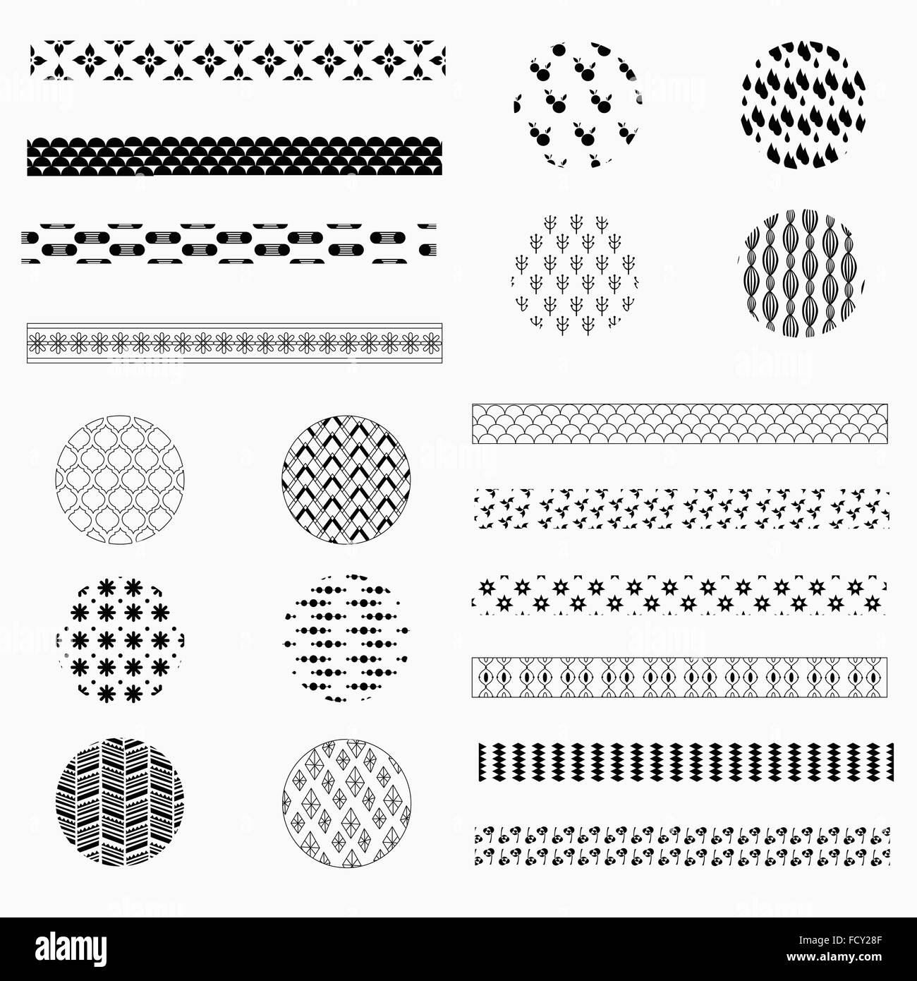Some Pattern Reference Various patterns in illustration Stock Photo - Alamy