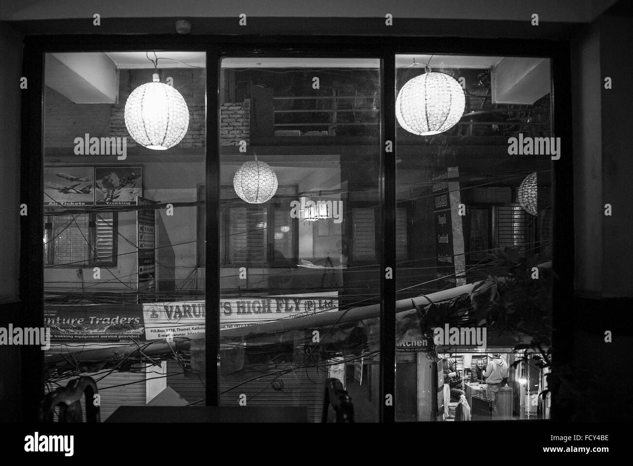 Nepal, Kathmandu, local restaurant Stock Photo Alamy