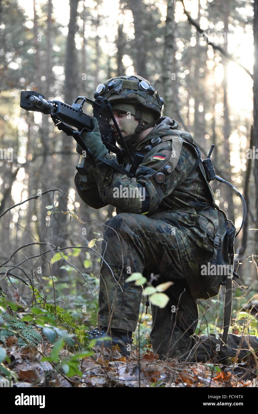 Dismounts of 2nd Company, 212th Mechanized Infantry Battalion during a