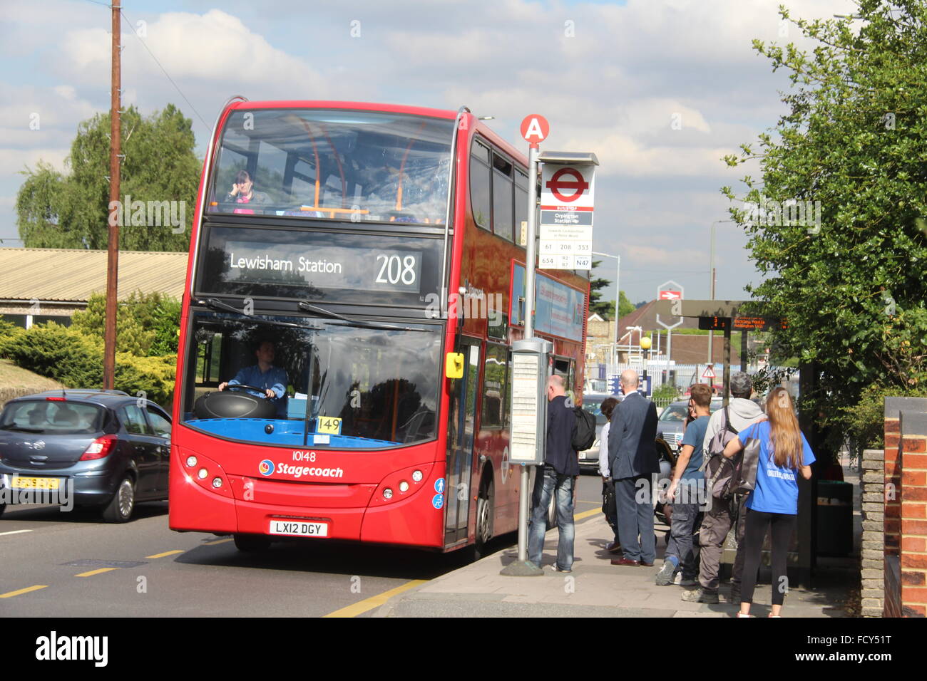 Alexander Dennis Limited ADL 400 double deck bus in Orpington working for Stagecoach Selkent on a tfl London bus service Stock Photo