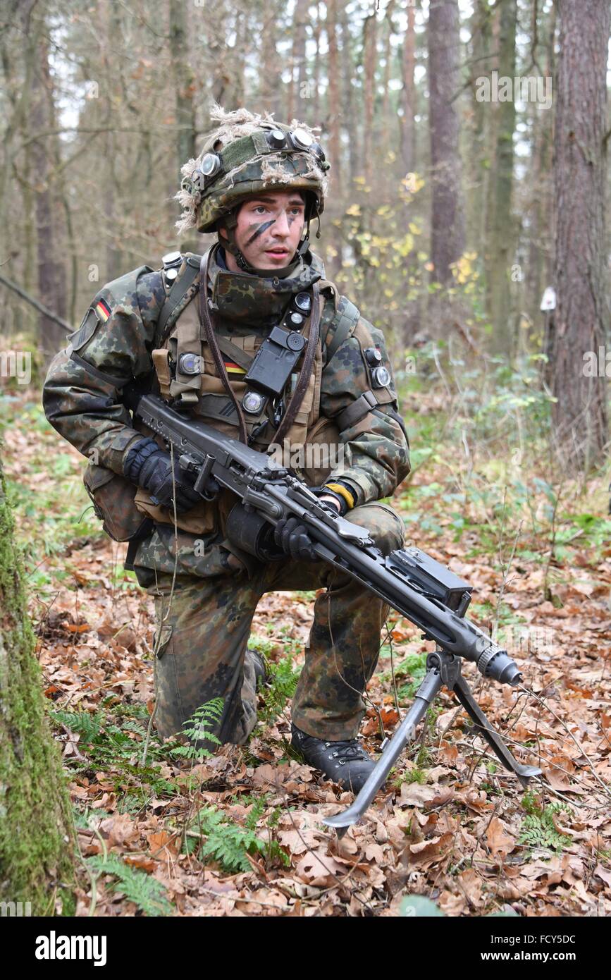 Dismounts of 2nd Company, 212th Mechanized Infantry Battalion during a