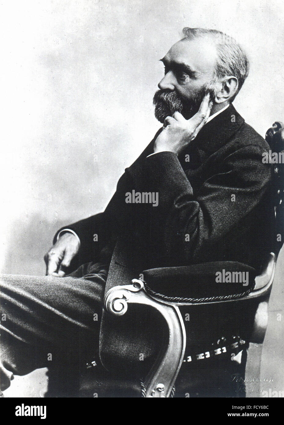 portrait of alfred bernhard nobel 1833 1896 chemist Stock Photo