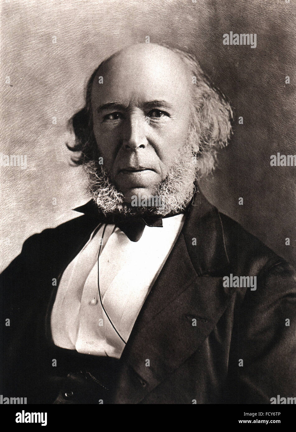 portrait of herbert spencer 1820 1903 physicist and biologist Stock Photo