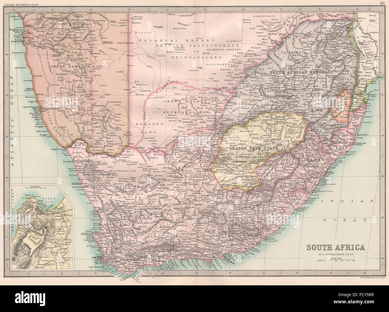 Map Of South Africa 1890 Map Of Africa 1890 High Resolution Stock Photography And Images - Alamy