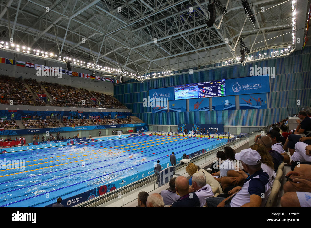 General views of the Baku Aquatics Centre. Baku2015. 1st European Games. Baku. Azerbaijan. 23/06/2015 Stock Photo