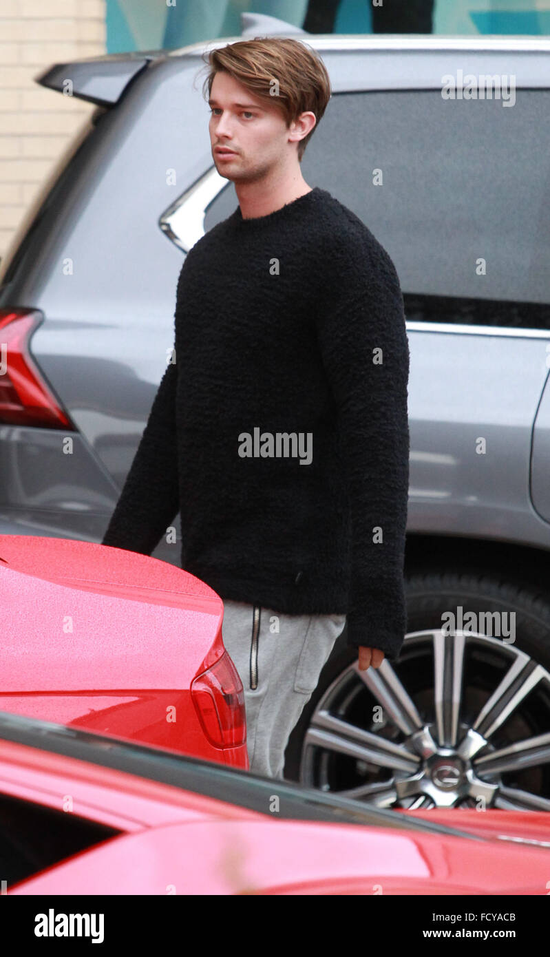 Arnold Schwarzenegger out shopping with his son Patrick Schwarzenegger at Barneys New York in Beverly Hills  Featuring: Patrick Schwarzenegger Where: Los Angeles, California, United States When: 22 Dec 2015 Stock Photo