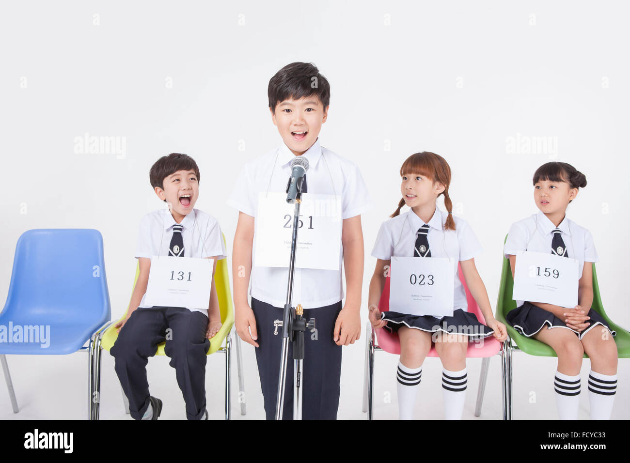 Boy microphone uniform hires stock photography and images Alamy