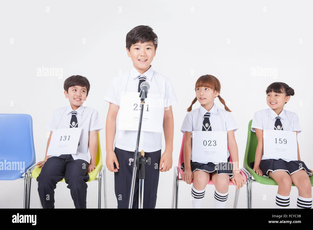 Boy microphone uniform hires stock photography and images Alamy