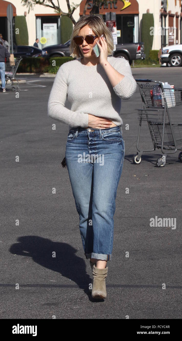 Hilary Duff goes to the grocery store Featuring: Hilary Duff Where