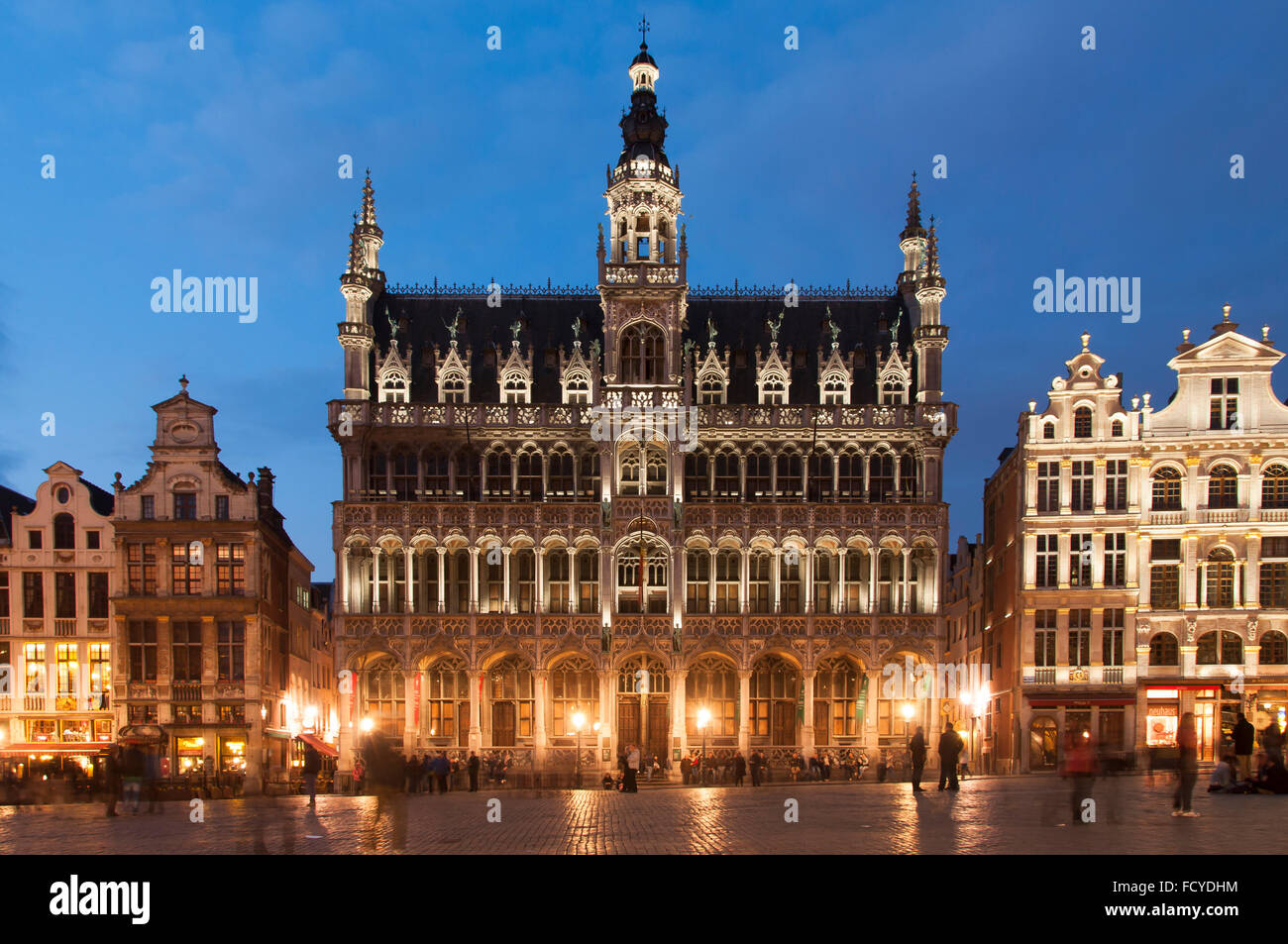 Brussels historic square at blue hour Stock Photo