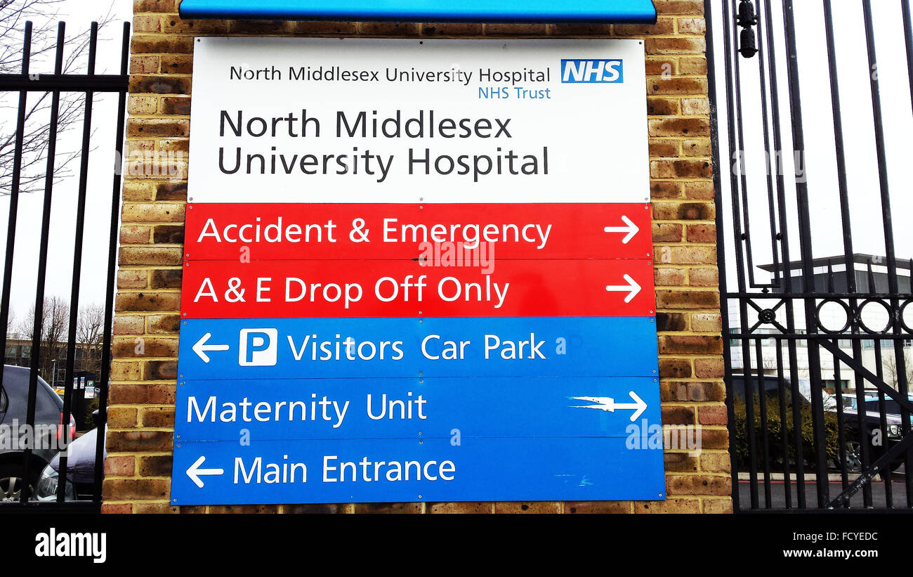 The North Middlesex Hospital, Edmonton, North London Stock Photo - Alamy