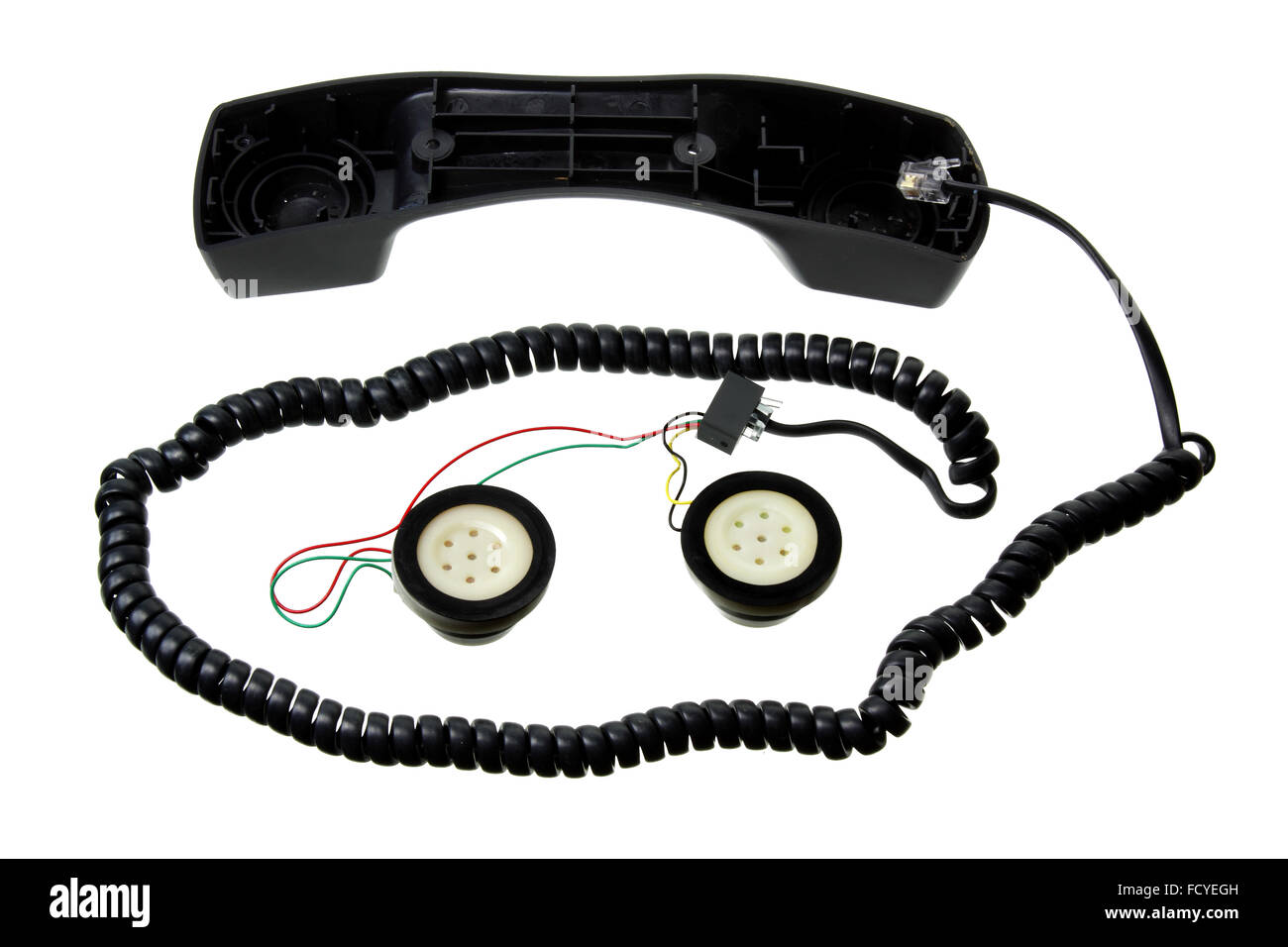 Broken Telephone Handset Stock Photo Alamy