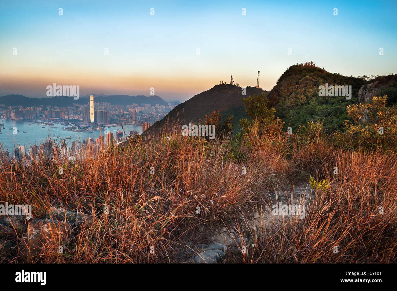 On the summit of High West, Hong Kong Island Stock Photo